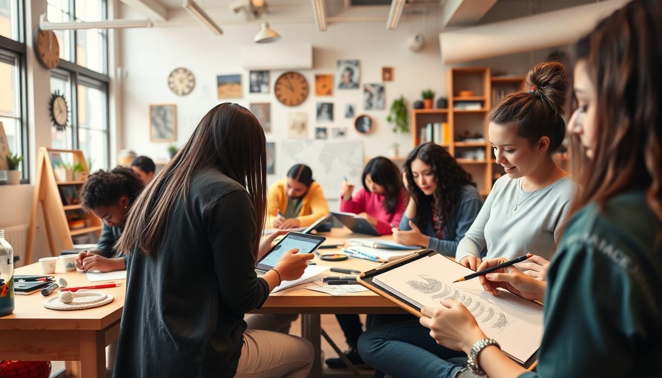 Structured study materials and learning resources on a desk