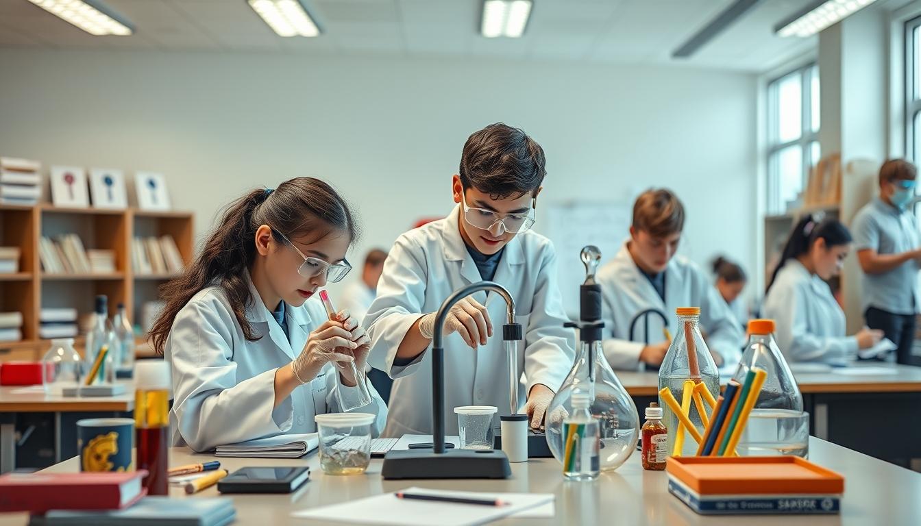 Student developing practical and academic skills