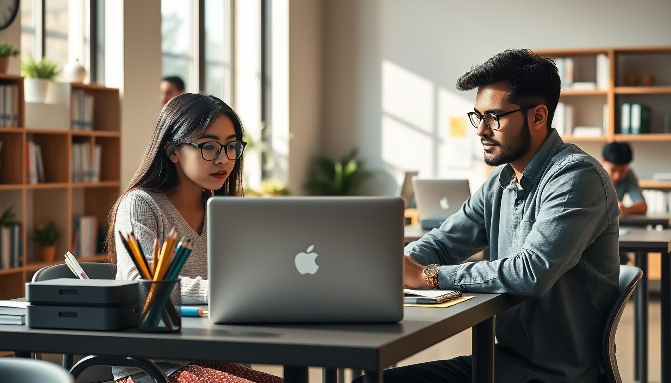 Student preparing for exams with study materials